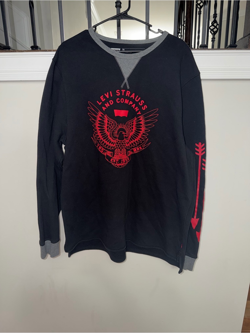 Levi's‎ Black Sweatshirt with Red Eagle Graphic